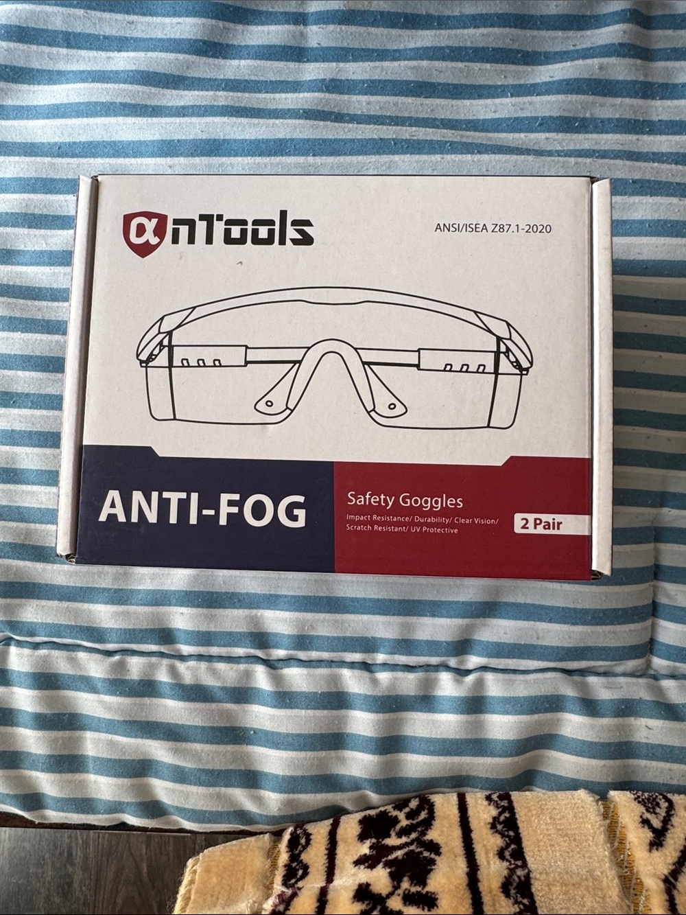 Anti-Fog Safety Goggles - Clear/White